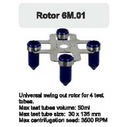 Rotor Angular 4x50 ml. (30x135 mm.) 3500 RPM.