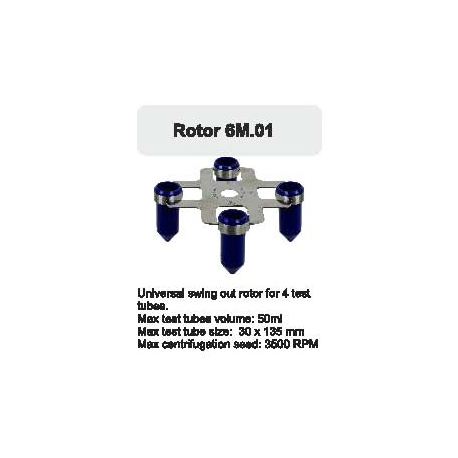 Rotor Angular 4x50 ml. (30x135 mm.) 3500 RPM.